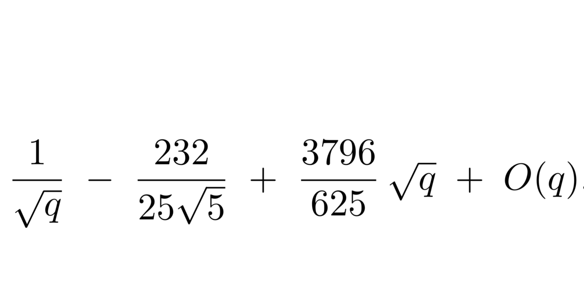 Modular function for Hsu10